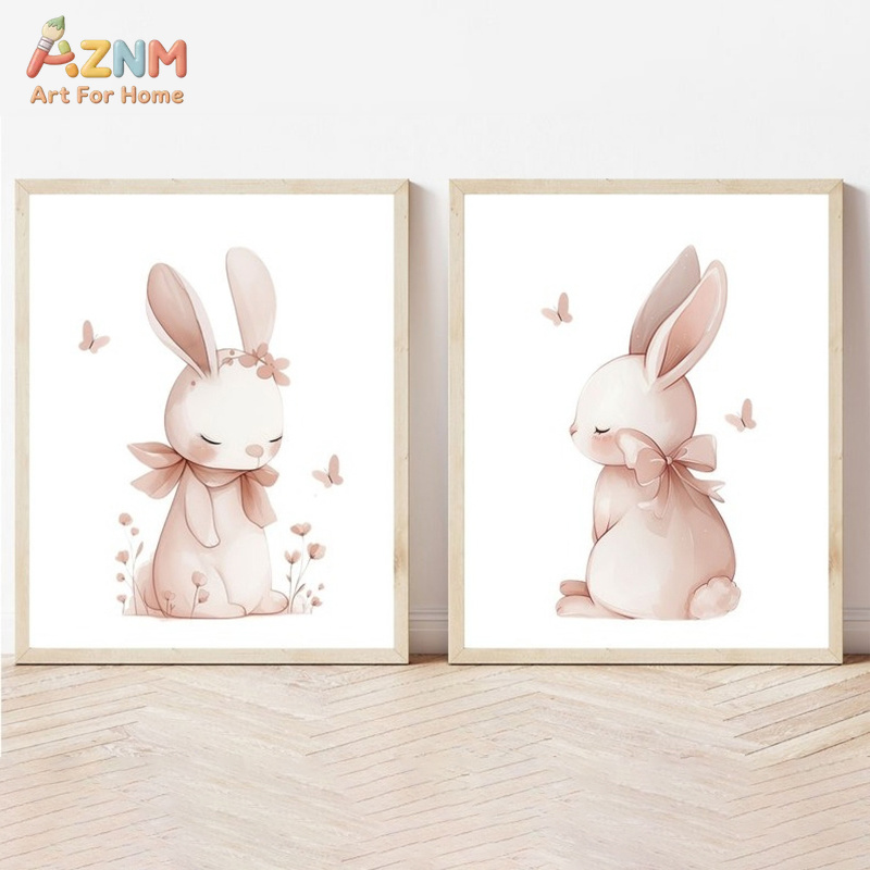 Baby Nursery Pink - لوحة فنية على قماش من AZNM