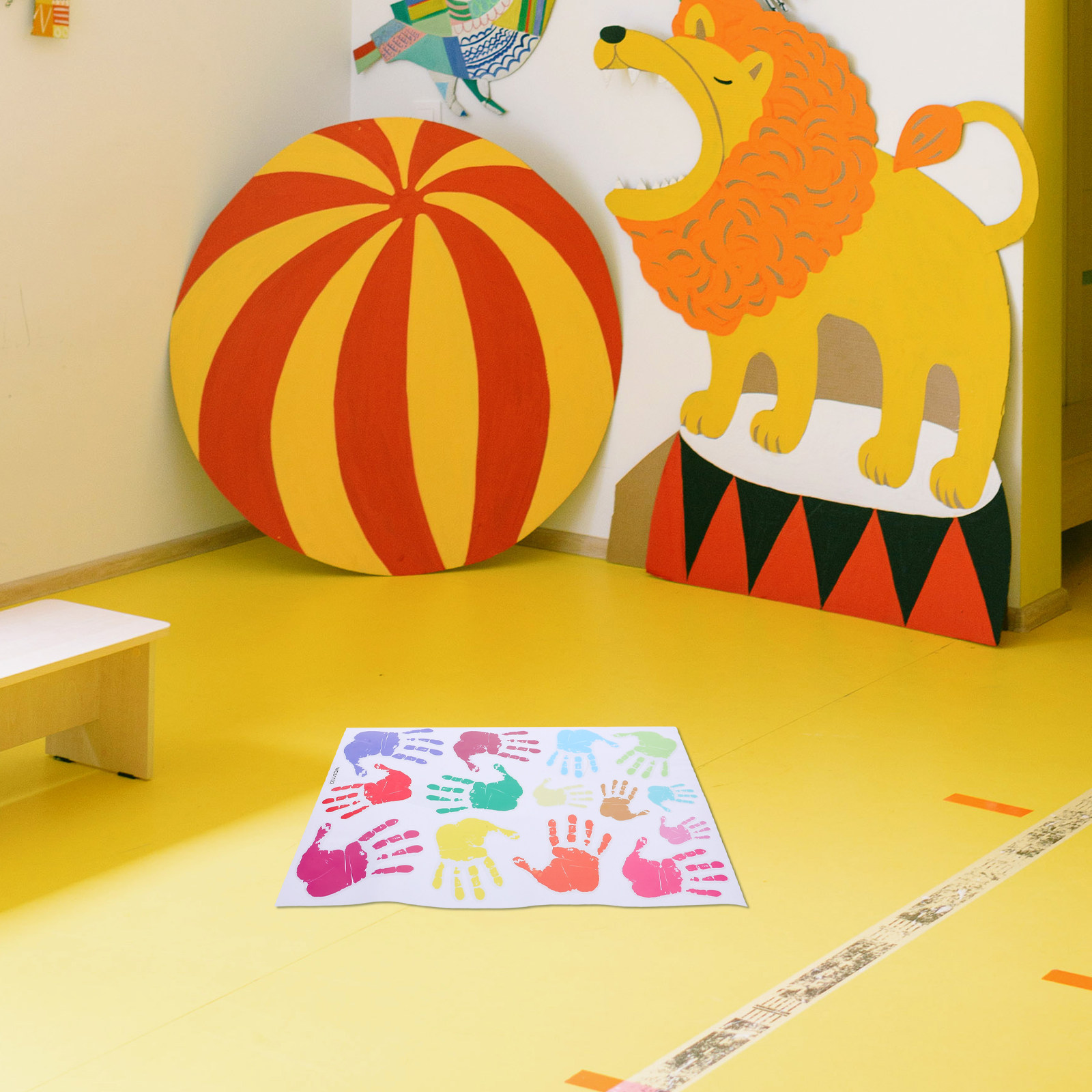Wall Decal Nursery - ملصقات جدارية ملونة بطباعة H من
