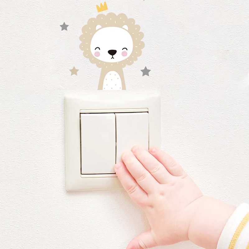 Wall Decal Nursery - 6 قطع من الملصقات الحيوانية المبهجة