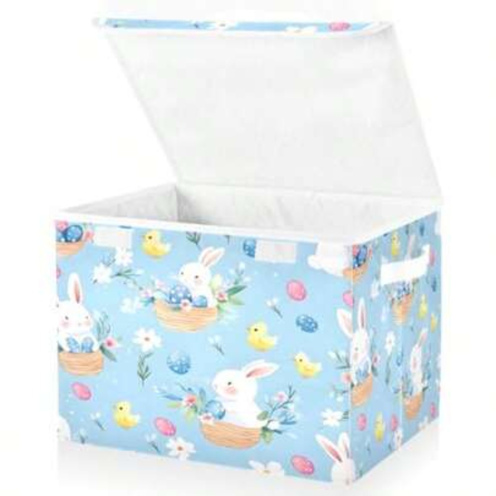 Storage Basket Fabric - صناديق تخزين بنمط بيضة أرنب عيد