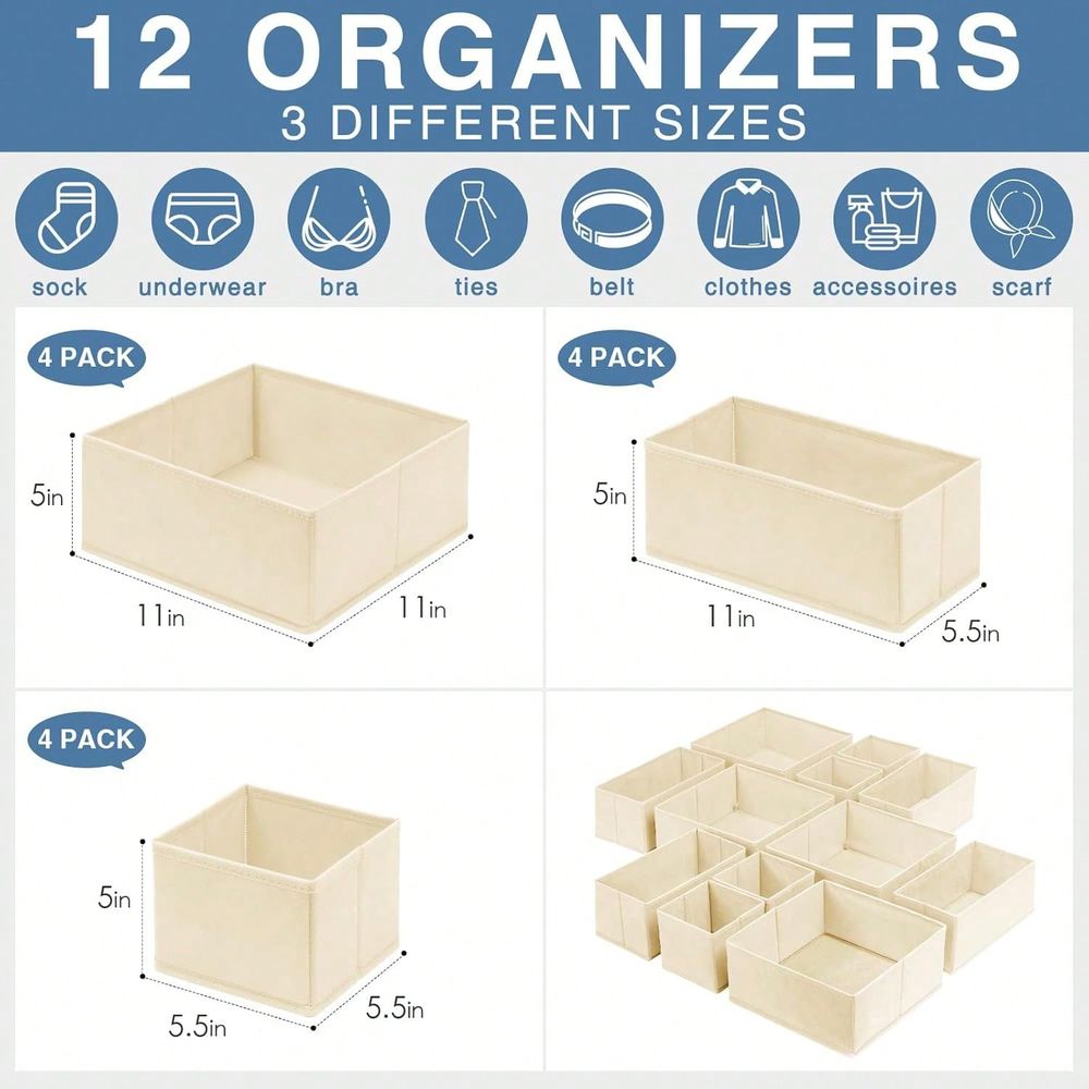 مجموعة من 12 قطعة لتنظيم الأدر - مراجعة Baby Nursery Drawers وسعره