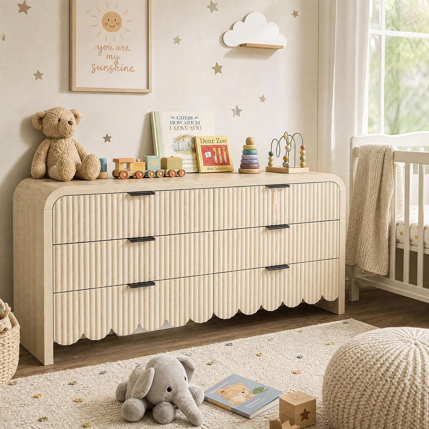 خزانة ملابس خشبية بـ 6 أدراج،  - مراجعة Baby Nursery Drawers وسعره