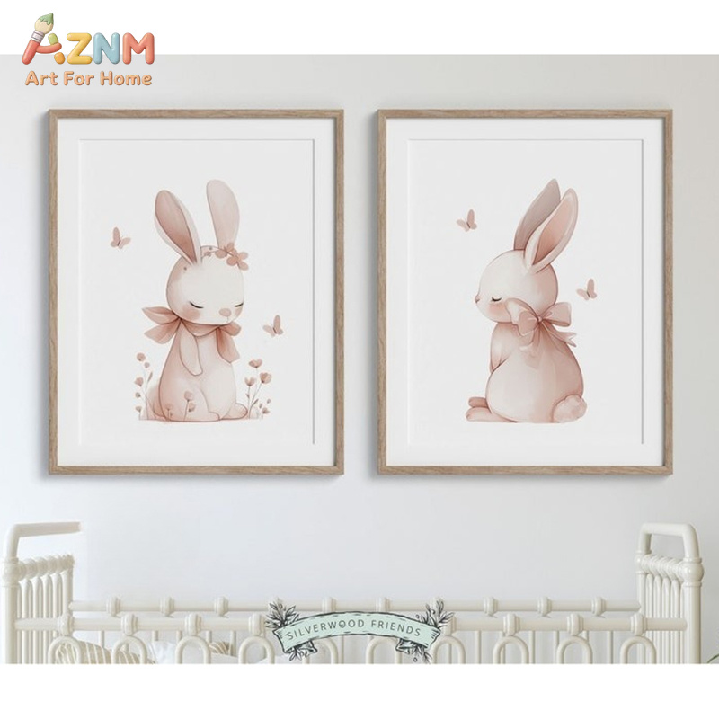 لوحة فنية على قماش من AZNM بتص - مراجعة Baby Nursery Pink وسعره