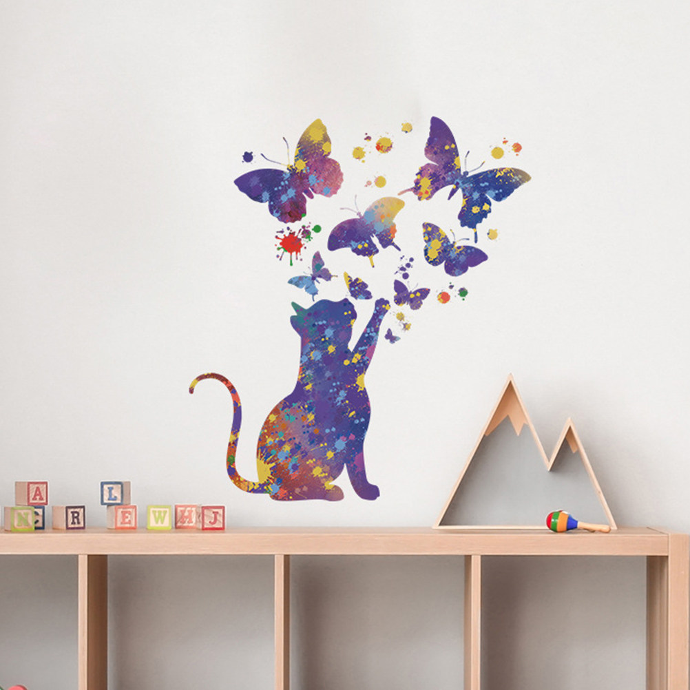 ملصق جداري على شكل قطة من مادة - مراجعة Wall Decal Nursery وسعره