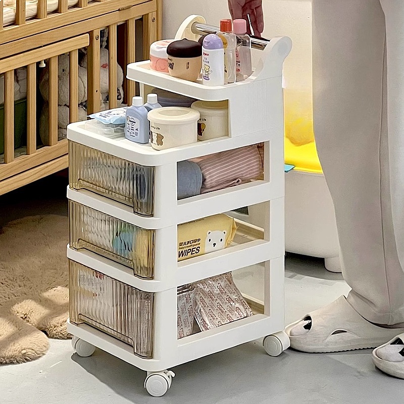عربة تخزين متحركة بثلاثة طبقات - مراجعة Baby Nursery Drawers وسعره