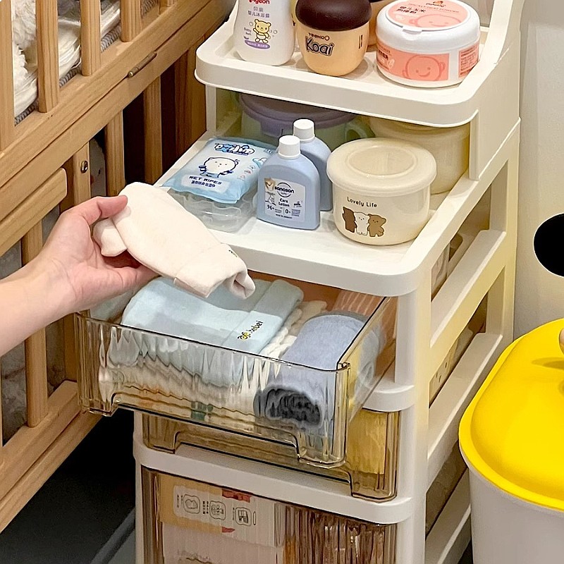 عربة تخزين متحركة بثلاثة طبقات - مراجعة Baby Nursery Drawers وسعره
