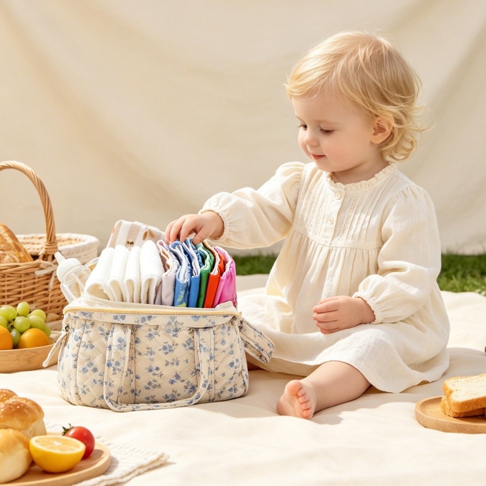 حقيبة أمومة أنيقة مبطنة متعددة - مراجعة Baby Nursery Bags وسعره