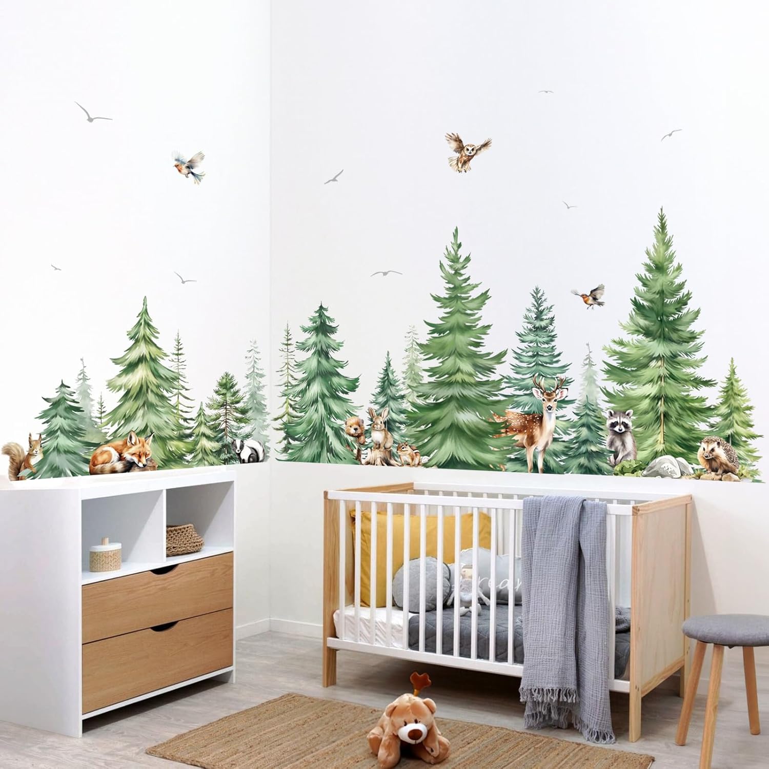 ملصقات حائط كبيرة بألوان مائية - مراجعة Baby Nursery Labels وسعره