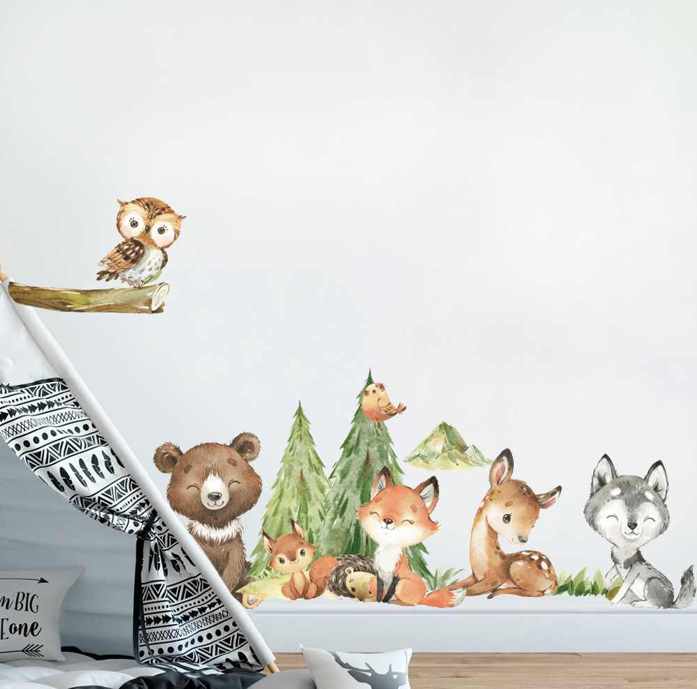 الكرتون المائية الغابات الحيوا - مراجعة Baby Nursery Labels وسعره