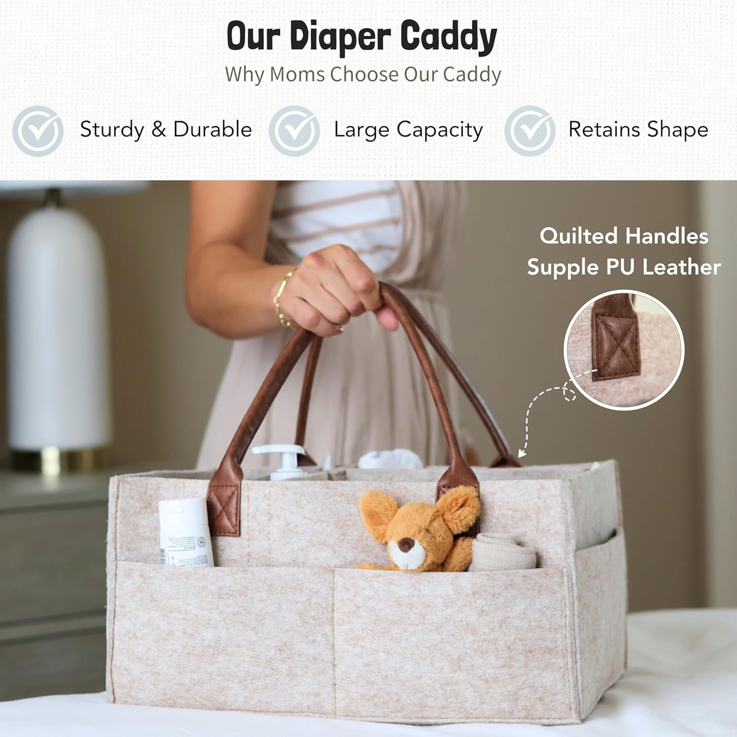 سلة تخزين من اللباد لغرفة الأط - مراجعة Baby Nursery Bags وسعره