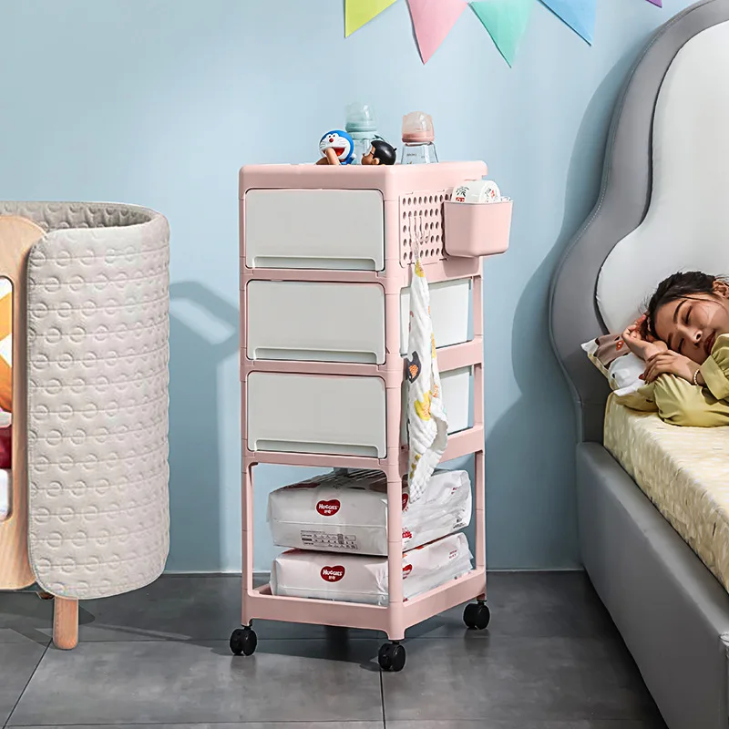 عربة تخزين متنقلة بلون كريمي،  - مراجعة Baby Nursery Drawers وسعره