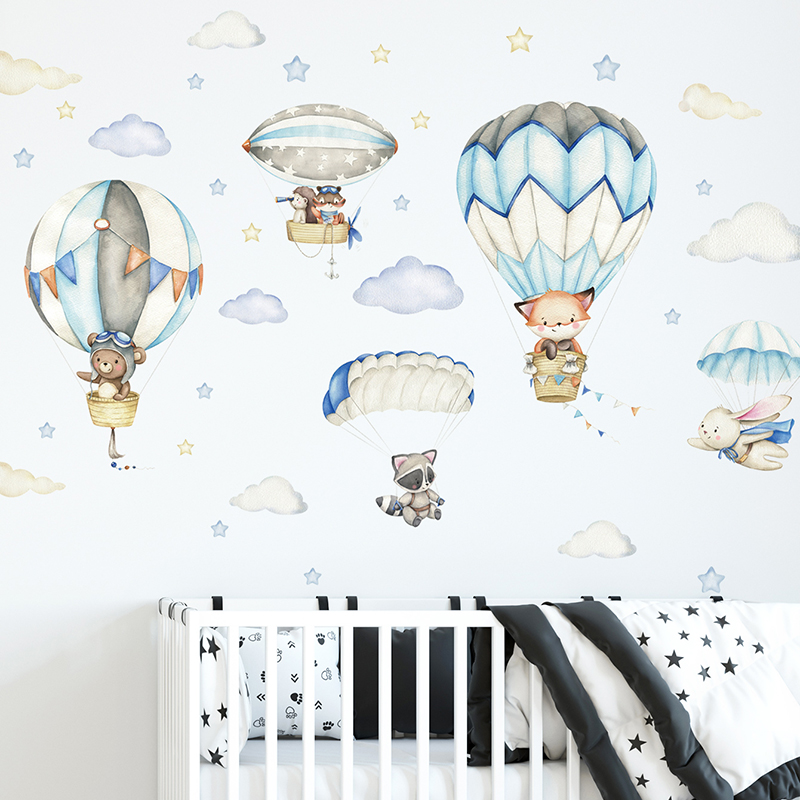 ملصقات حائط على شكل منطاد الهو - مراجعة Wall Decal Nursery وسعره