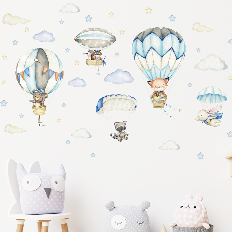 ملصقات حائط على شكل منطاد الهو - مراجعة Wall Decal Nursery وسعره