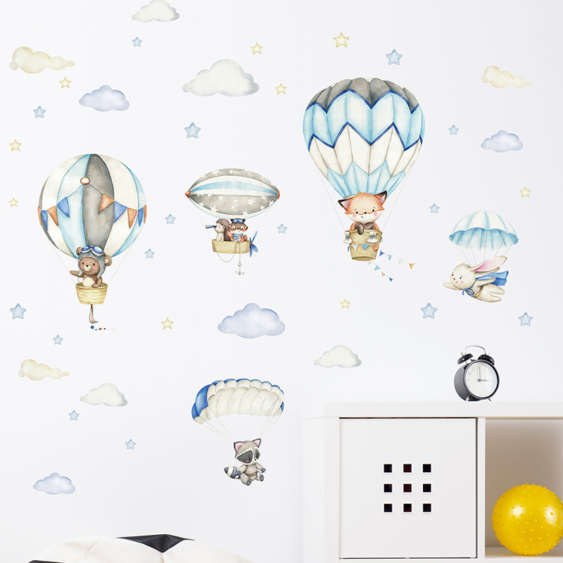 ملصقات حائط على شكل منطاد الهو - مراجعة Wall Decal Nursery وسعره