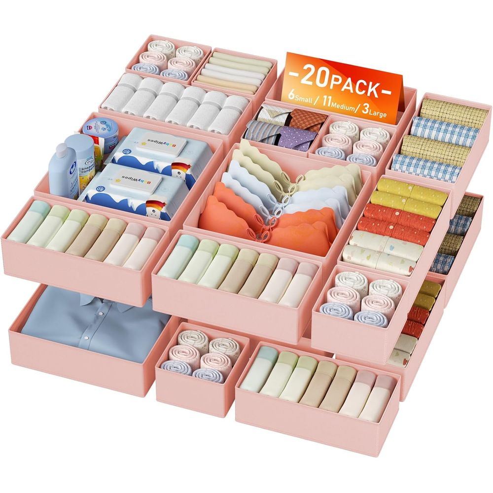 منظم ملابس 20 قطعة - منظمات تخ - مراجعة Baby Nursery Drawers وسعره