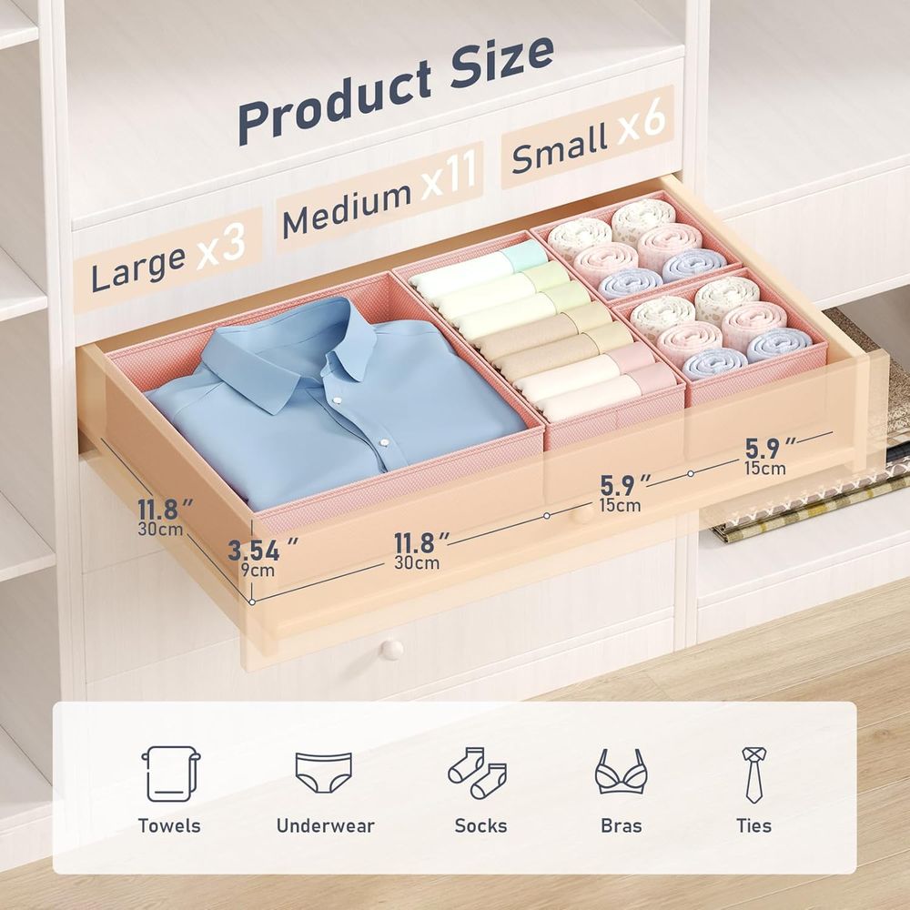 منظم ملابس 20 قطعة - منظمات تخ - مراجعة Baby Nursery Drawers وسعره