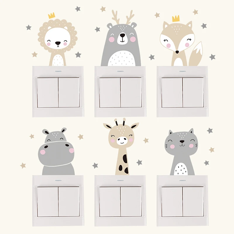 6 قطع من الملصقات الحيوانية ال - مراجعة Wall Decal Nursery وسعره