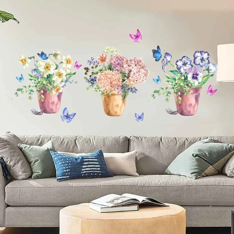 ملصقات جدارية لزهور الهيدرانجي - مراجعة Wall Decal Nursery وسعره