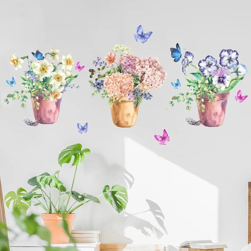 ملصقات جدارية لزهور الهيدرانجي - مراجعة Wall Decal Nursery وسعره