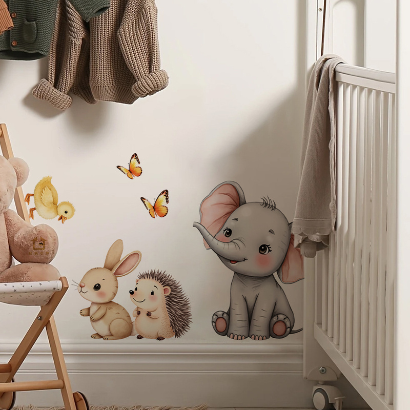 ملصق حائط على شكل حيوانات كرتو - مراجعة Wall Decal Nursery وسعره