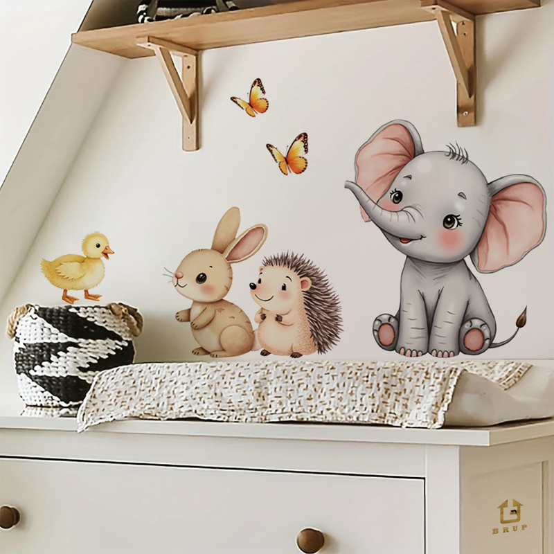 ملصق حائط على شكل حيوانات كرتو - مراجعة Wall Decal Nursery وسعره