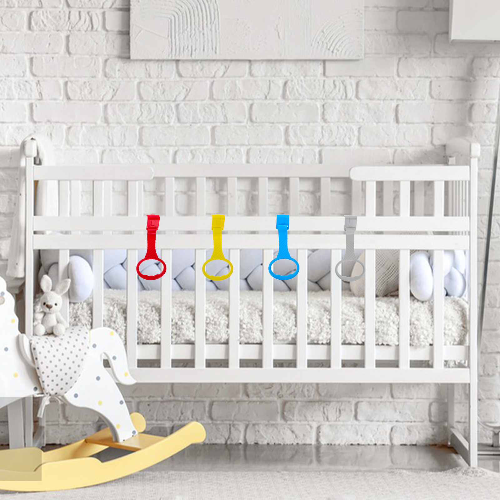 4 قطع من حلقات المساعدة على ال - مراجعة Baby Nursery Crib وسعره