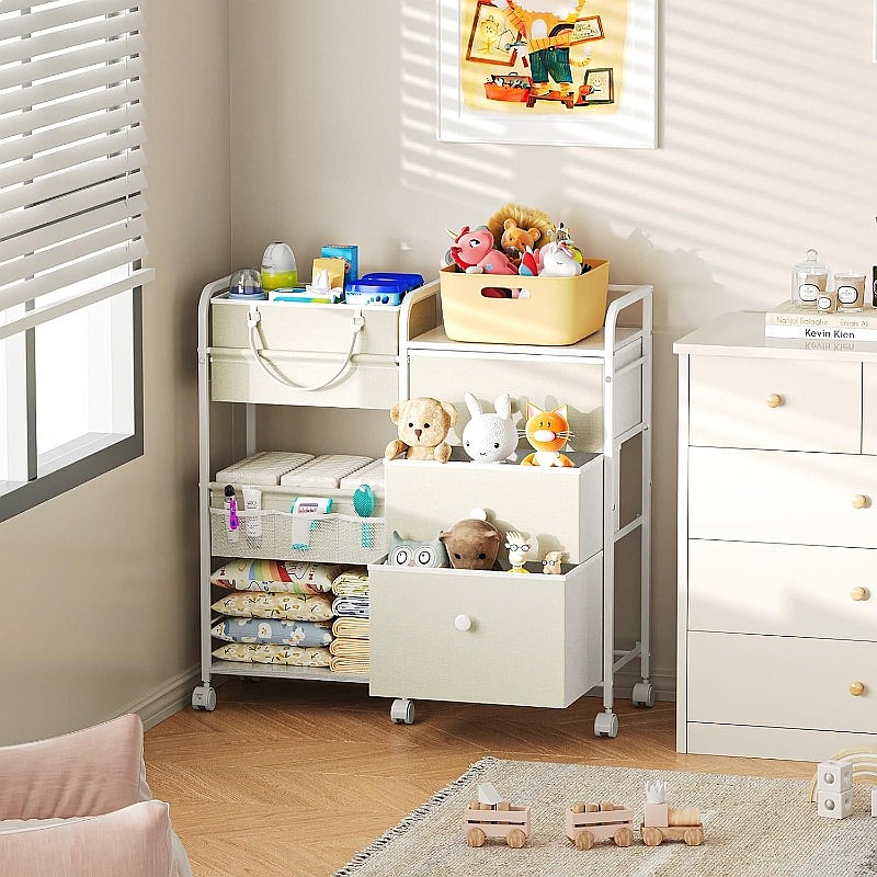 منظم حفاضات الأطفال ذو سعة كبي - مراجعة Baby Nursery Drawers وسعره