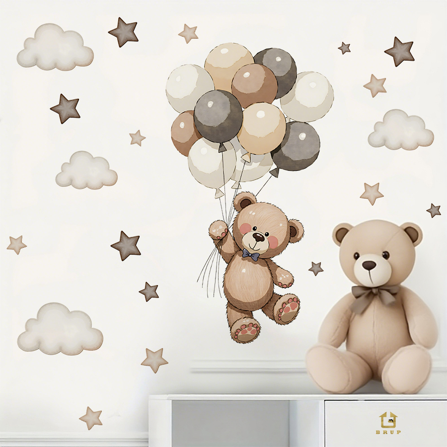 ملصقات حائط على شكل دمية دب را - مراجعة Wall Decal Nursery وسعره