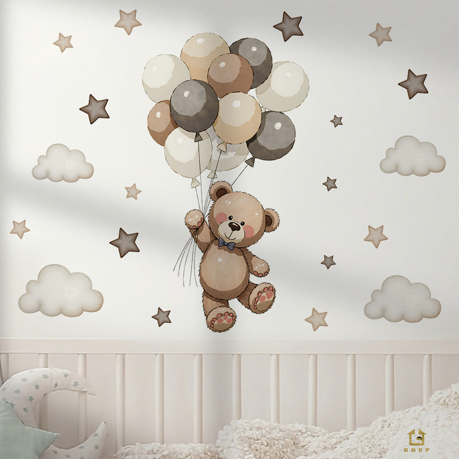 ملصقات حائط على شكل دمية دب را - مراجعة Wall Decal Nursery وسعره