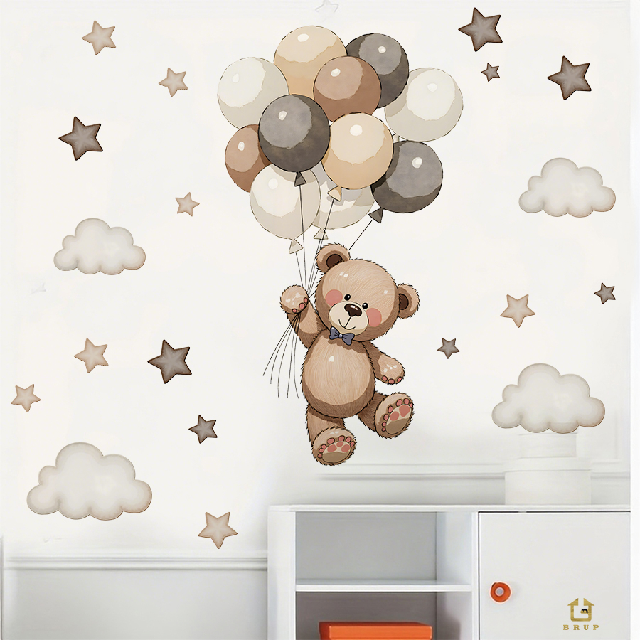 ملصقات حائط على شكل دمية دب را - مراجعة Wall Decal Nursery وسعره