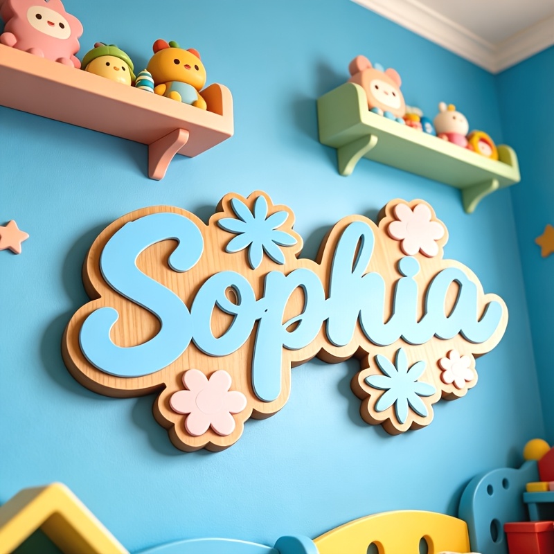 لافتة غرفة مخصصة بتصميم زهور،  - مراجعة Baby Nursery Room وسعره