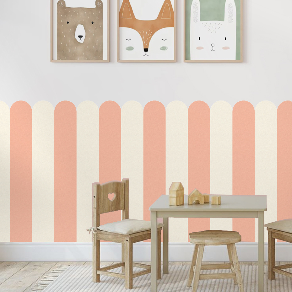 متعدد الألوان عمودي مخطط قوس خ - مراجعة Wall Decal Nursery وسعره