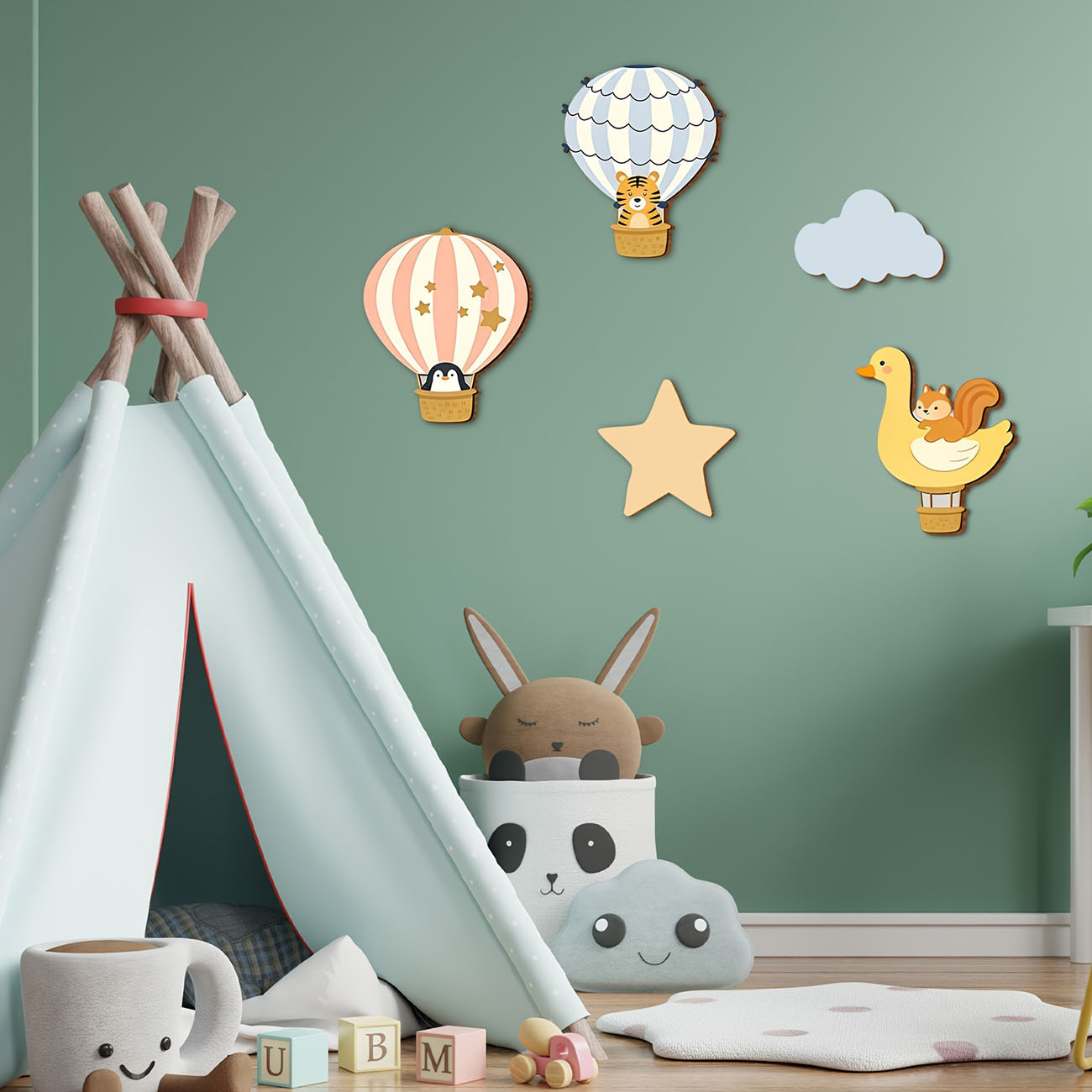 5 قطع من ملصقات الحائط الخشبية - مراجعة Wall Decal Nursery وسعره